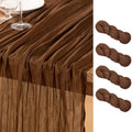 DeZerlor Brown Cheesecloth Table Runners 4 Pack Fall Runners by DeZerlor