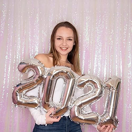 Poise3EHome 6FT x 6FT Iridescent Sequin Photography Backdrop Curtain for Party Decoration - Image 2