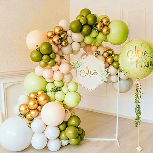 PartyWoo Sage Green Balloons 50pcs Olive Eucalyptus Dusty Green Boho Color - Image 5