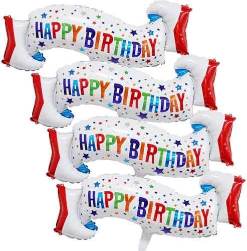 Happy Birthday Balloons Colorful Birthday Balloon Banner for Birthday Decorations Supplies by OSAMUHA