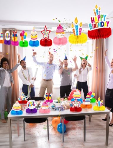Birthday Table Decorations, 9 Pcs Colorful Birthday Centerpieces for Tables - Image 5