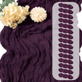 15 Pack Dark Purple Cheesecloth Table Runner 17 x 108 inch Cheese Cloth Table Runners 9ft Blue Table Runner Rustic Romantic Sheer Gauze Runner for Wedding Party Baby Shower Table Decoration by Yorcari