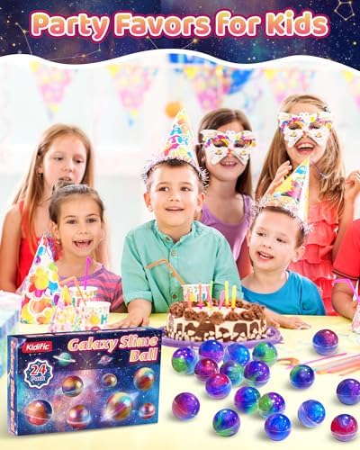 24 Pack Galaxy Slime Party Favors Classroom Prizes for Kids Teens 4-8, 8-12 - Image 2