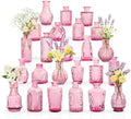 24PCS Mini Bud Vases As Wedding Centerpieces for Tables,Clear Bud Vases for Flowers,Small Flower Vases Suitable for Birthday Party,Anniversary,Wedding Reception,Baby Shower (Pink, 24PCS) by Unknown