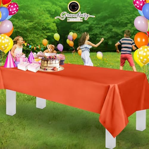 Grandipity Plastic Table Cloth Disposable 12 Pack 54” x 108” Rectangle - Image 6