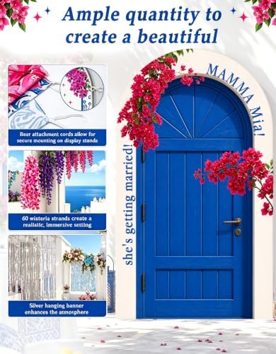 190PCS Mamma Mia Party Decorations Balloons 6.5FT Banner ，Blue Door - Image 4