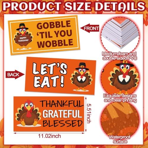 Beeveer 24 Designs Thanksgiving Photo Booth Props Sign, Friendsgiving Props - Image 4
