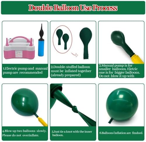 Green and Red Christmas Balloons Double Stuffed Pearl Dark Red Green Gold Balloon Garland Arch Kit Candy Cane Box Balloons for Happy Christmas Holiday New Year Birthday Party Decorations - Image 4