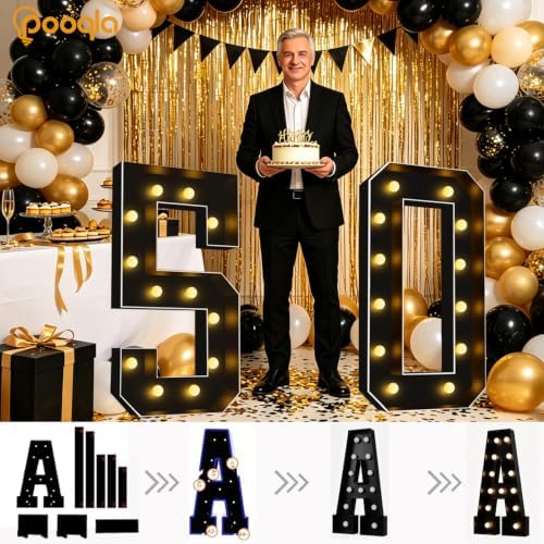 Pooqla 3FT Marquee Light Up Numbers 4 for 4th 40th Birthday Decorations - Image 4