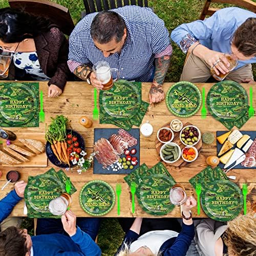 gisgfim 50 Guests Army Birthday Party Decorations Camo Birthday Party Supplies Army Party Plates and Napkins Military Soldier Camouflage Party Decorations Favors for Birthday Baby Shower 200 PCS - Image 6