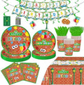 128 Pcs Cookie Birthday Party Supplies for 20 Guests, Blue Monster Inspired Birthday Decorations Kit with Plates, Cups, Napkins, Tablecloth, Banner & Cutlery, Kids Cookie Theme Party Tableware Set by XuexiceiliPartySupplies