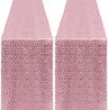 2 Packs 12 x 72 inches Sequin Table Runner, Rose Pink Glitter Table Runner for Birthday Party Supplies Wedding Engagement Baby Shower Holiday Celebration Event Decorations by Yblut