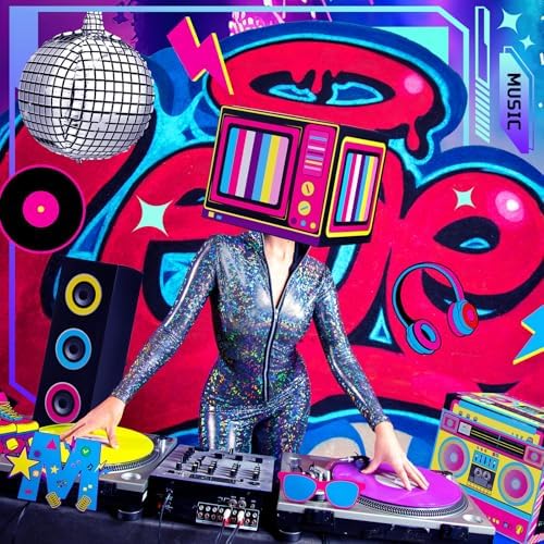 14pcs 80s 90s Party Decorations, Hip Hop Music Theme Accessories - Image 6