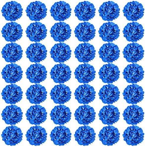 Auihiay 64Pcs Royal Blue Hydrangea Artificial Flowers, Silk Hydrangea Heads by Auihiay
