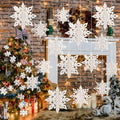 Hanging Snowflakes Garland Banner for Xmas, Winter Wonderland Party Decor by GuassLee