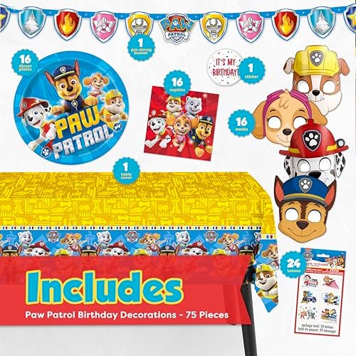 Paw Patrol Birthday Decorations and Party Supplies with Party Favors - Image 2