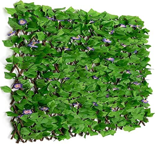 DOEWORKS Expandable Faux Ivy Trellis Fence, Patio Privacy Screen, 2 Pack - Image 7
