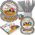 Recheel Monster Truck Birthday Decorations Plates Set, Monster Truck Plates by Recheel