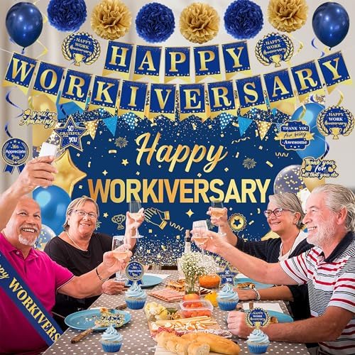 DARUNAXY Happy Workiversary Party Decorations for Men Women(31PC) - Image 4