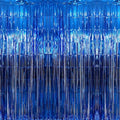 GOER 3.2 ft x 9.8 ft Metallic Tinsel Foil Fringe Curtains Party Photo Backdrop Party Streamers for Birthday,Graduation,New Year Eve Decorations Wedding Decor (Navy Blue,1 Pack) by GOER