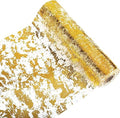 Glitter Metallic Gold Table Runner 11 Inch x 49 Feet Inches, Sparkle Gold Table Runners Roll, Party Decorations for Wedding Bridal Shower, Christmas, Baby Shower by Sunlunckystar