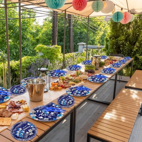 50 Guests 18th Birthday Party Supplies Decoration 18 Years Old Birthday Plates and Napkins Forks Time To Adult Tableware Blue Silver Happy 18th Birthday Party Paper Plates for Boys Girls Party 200PCS - Image 6