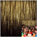 8x8 FT Black Gold Glitter Photo Backdrop Golden Spots Bokeh Sequin Portrait Photography Background Happy New Year Baby Shower Birthday Anniversary Party Banner Decorations Polyester by Unknown