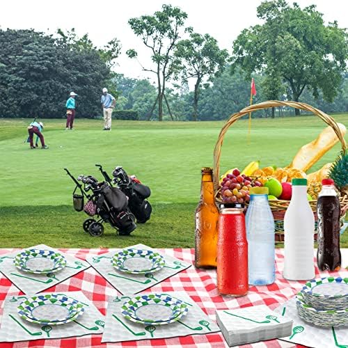 180Pcs Golf Party Supplies Paper Plates and Napkins Serve 60 - Image 6