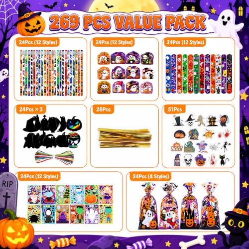 24 Pack Halloween Party Favors Classroom Gifts Set - Image 3