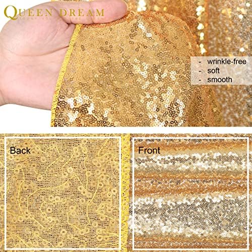8ft x 8ft Gold Sequin Backdrop Curtain Glitter Photo Booth Backdrop - Image 6