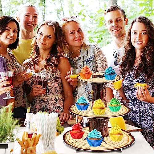 BenLouis Wooden 3Tier Cupcake Stand Birthday Party Decorations - Image 7