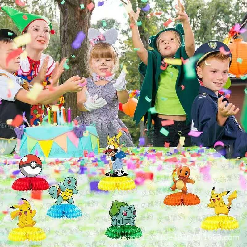 anime Birthday Party Supplies , 9Pcs Honeycomb Centerpieces for Toy animen Decorations, Double Sided Table Decorations Centerpieces Party. - Image 3
