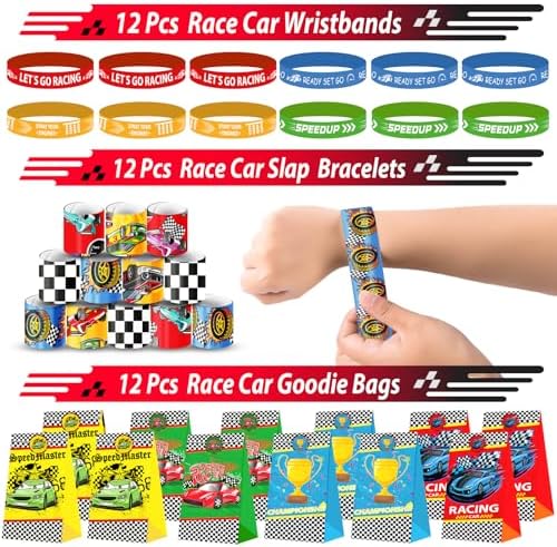 PLOUGVI 232PCS Race Car Birthday Party Favors Decorations Supplies Goodie Bag Stuffer Pinata Filler, Cars Themed Favors for Wheel Birthday Decorations - Image 4