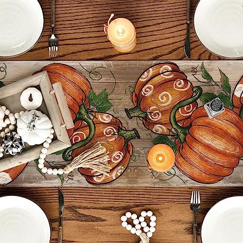 Artoid Mode 210 GSM Fall Table Runner Home Party Decor 13x72 Inch - Image 4