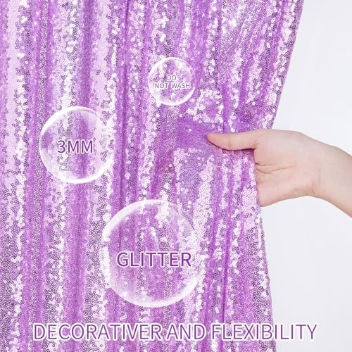 Sequin Backdrop Curtains Panels for Parties Glitter Photo Backdrop Drapes - Image 3