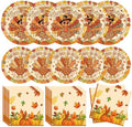 72PCS Thanksgiving Party Plates and Napkins, Fall Turkey Party Supplies by FightingtoAchieve