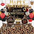 Xynic 145pcs Cheetah Print Birthday Decorations, Serves 20 People by Unknown