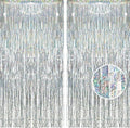 BRAVESHINE Silver Streamers Party Fringe Backdrop Christmas Decorations by BRAVESHINE