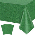 NatNarr 3 Pack Green Grass Field Plastic Tablecloth, Golf Table Cloth by NatNarr