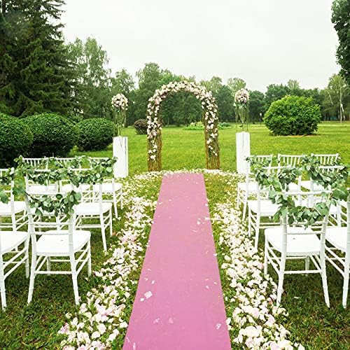 Pink Carpet Runner for Wedding Party Aisle with Tape - Image 7