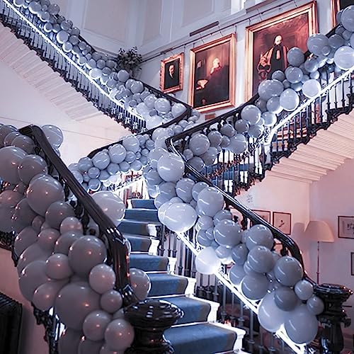 PartyWoo Dusty Blue Balloons 50pcs Boho Dusty Purple Muted Lavender Color - Image 6