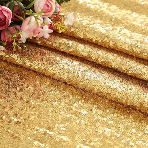 Gold Sequin Backdrop Curtains 2ftx8ft Glitter Party Backdrop 6 Pieces Sparkly Fabric Curtains for Wedding Stage Background Decorations Christmas Party Decoration - Image 6