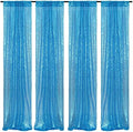 Poise3EHome Turquoise Sequin Backdrop Curtains,4 Panels 2FTx8FT Glitter Background for Party Birthday Party Baby Shower Wedding Christmas Thanksgiving Halloween Holiday Festival Decor by Poise3EHome