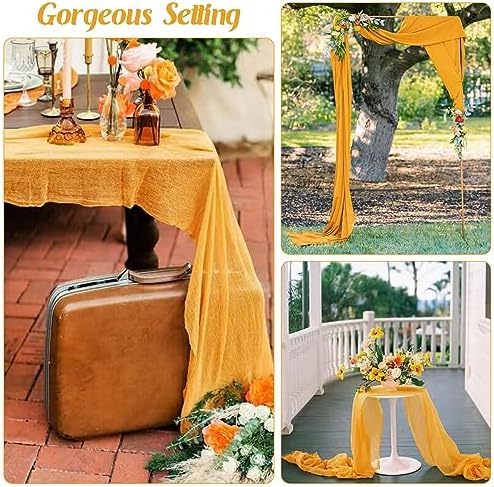 10FT Cheesecloth Table Runner Boho Party Home Decorations - Image 6