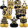 9 Pcs 50th Birthday Decoration for Men Women Table Honeycomb Fifty Decor by MDCGFOD
