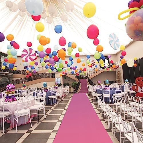EZLucky Pink Carpet Runner for Party, 2.6 x 15 ft, 130 GSM Felt Fabric - Image 7