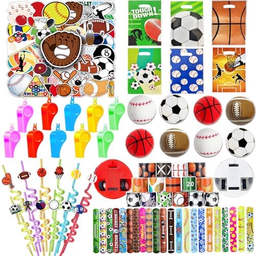 CHSLtmxq 122PCS Sports Party Favors, Goodie Bag Stuffers and Ball Toys Set by CHSLtmxq