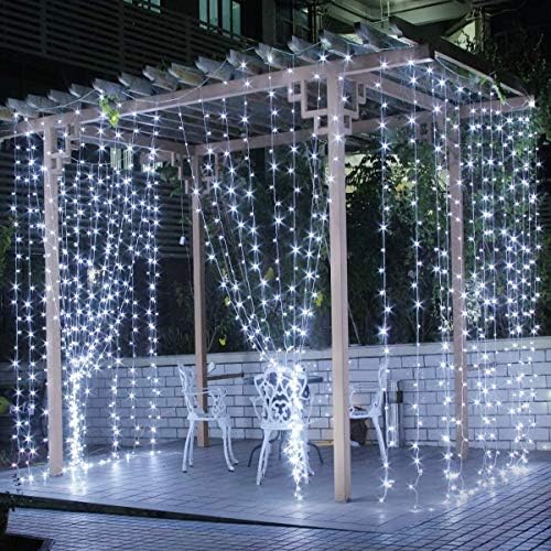 Lepro Lighting Ever 594 LED Curtain Lights Cool White, Hanging Fairy String Lights for Bedroom Wall, Indoor Outdoor Backdrop Lights for Wedding, Party, Patio Gazebo (20x10ft, 27 Strings, 9" Apart) - Image 5