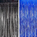 BRAVESHINE Foil Fringe Curtains | Metallic Tinsel Party Steamers Backdrop by BRAVESHINE