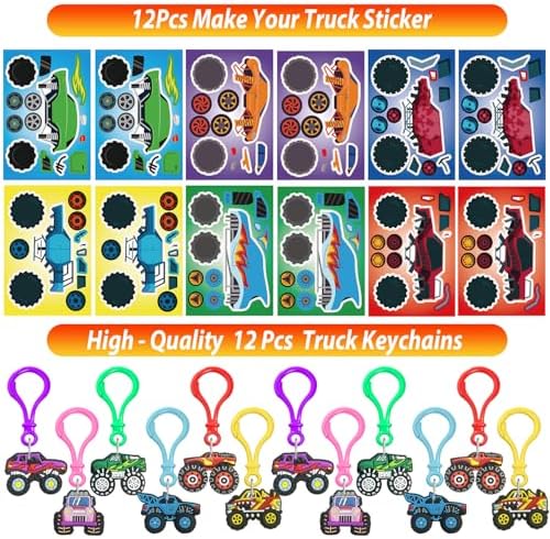 PLOUGVI 232 PCS Party Favors for Truck Birthday Decorations Supplies Truck Party Stuff for Party Goodie Bag Stuffer Pinata Filler Gifts - Image 6